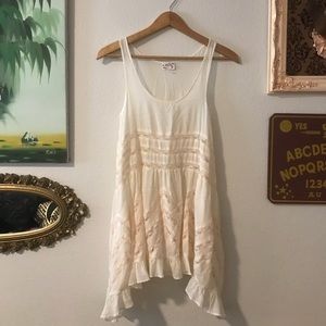 Free People Voile and Lace Trapeze Slip NWOT